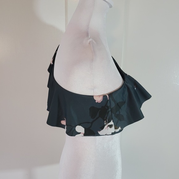 ALBION Size	M Orchid Icon Wave Swim Crop Top One Shoulder Ruffle Layer Feminine - Picture 5 of 11